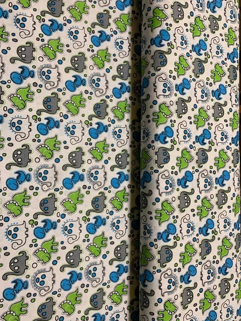 Meio Metro Tecido Tricoline Dinos 100%algodão 0,5mt X 1,50mt
