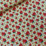 3-Morango fundo xadrez amarelo