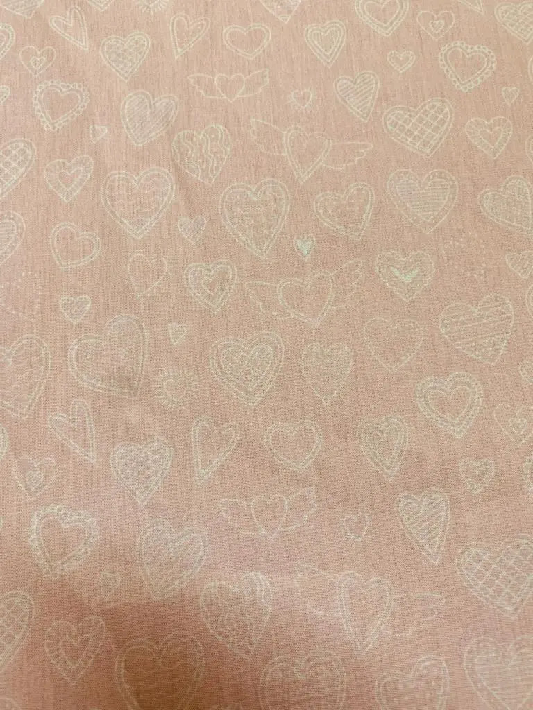 Tecido Tricoline Estampado Corações 0,5x1,50m P/ Artesanatos - Imagem 11