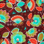 36-Flor fundo bordô