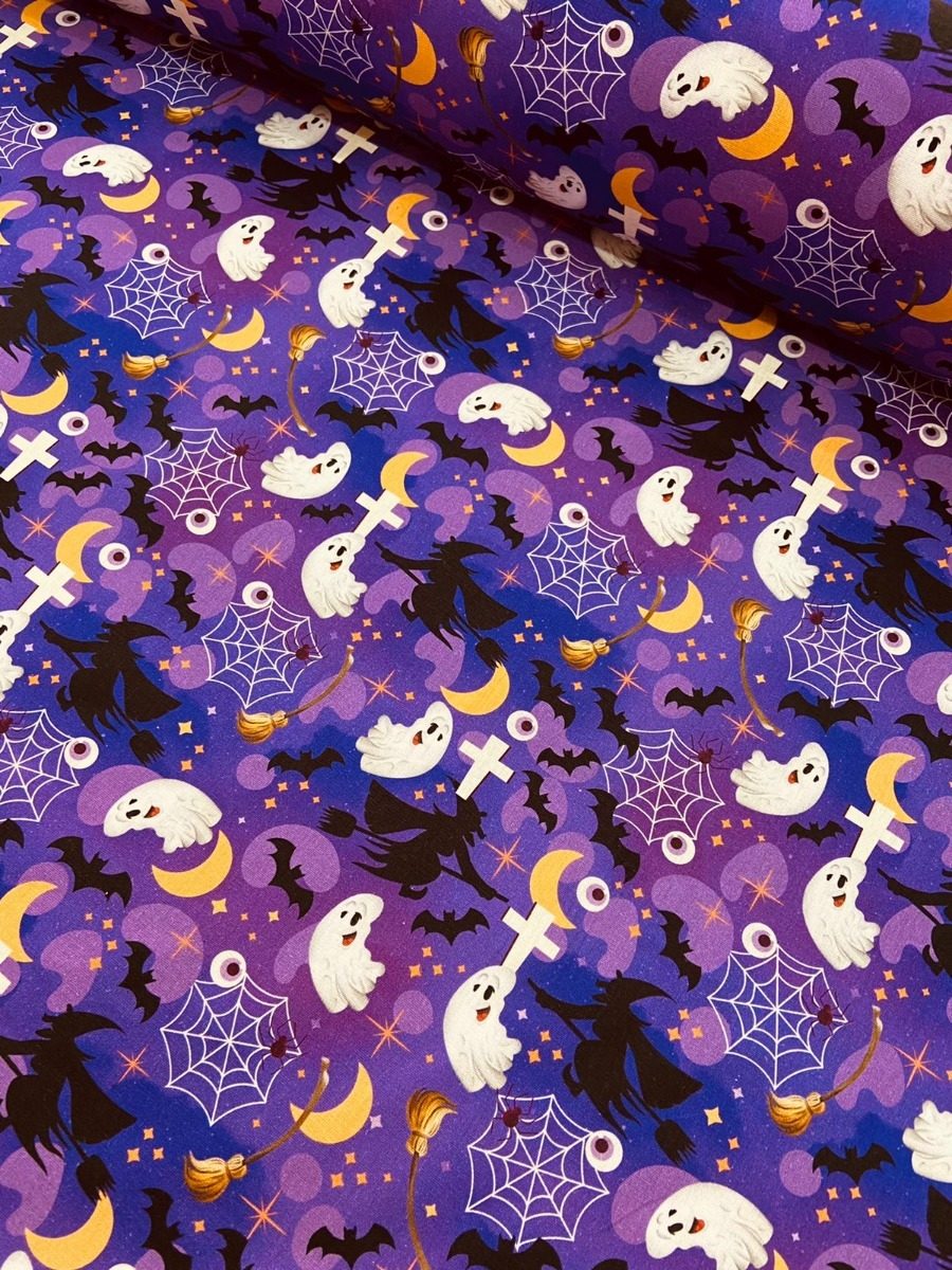 Tecido Tricoline Digital Halloween Peripan 1,0 Mt X1,50mt - Imagem 13