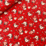 23-Flor fundo vermelho