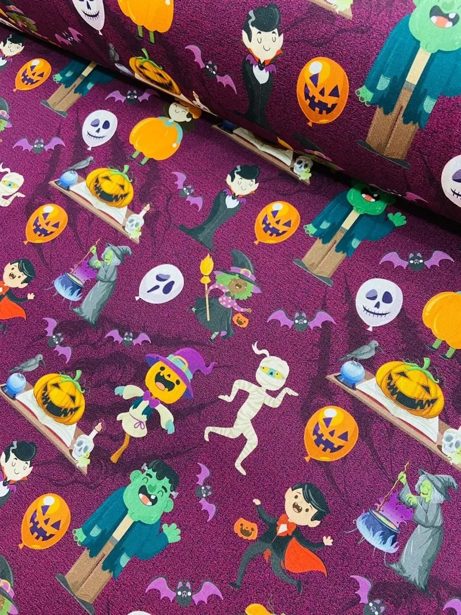 Tecido Tricoline Digital Halloween Peripan 1,0 Mt X1,50mt - Imagem 22