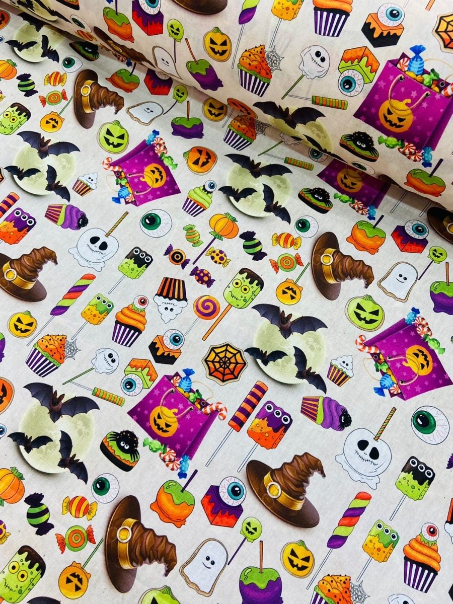 Tecido Tricoline Digital Halloween Peripan 1,0 Mt X1,50mt - Imagem 19