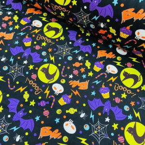 Tecido Tricoline Digital Halloween Peripan 1,0 Mt X1,50mt
